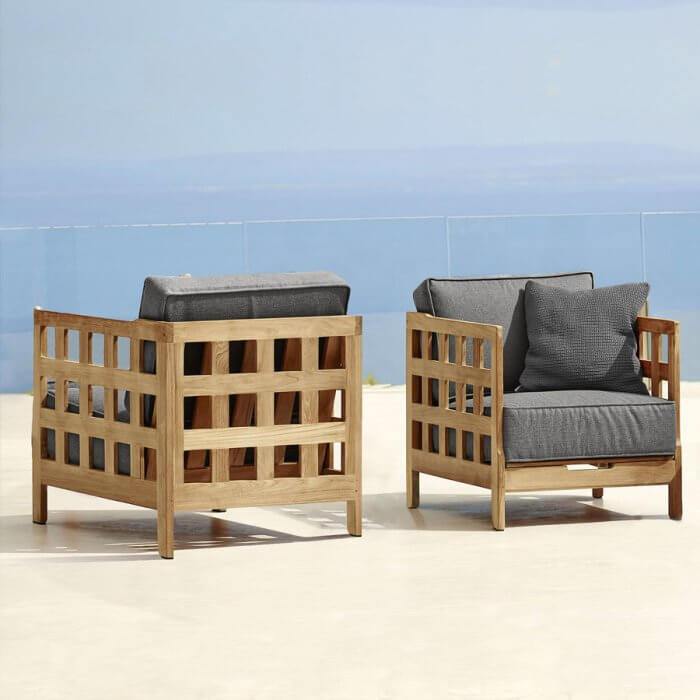SQUARE Lounge Chair - Cane-line Outdoor Collection - WGU Design Australia